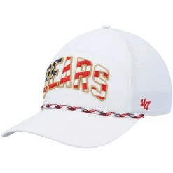 '47 Men's White Chicago Bears Hitch Stars And Stripes Trucker Adjustable Hat