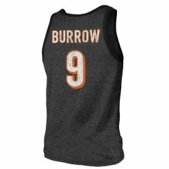 Majestic Threads Men's Joe Burrow Black Cincinnati Bengals Name & Number Tri-Blend Tank Top 9 Majestic Threads Men's Joe Burrow Black Cincinnati Bengals Name & Number Tri-Blend Tank Top -Fanatics DSCO1148307309 1007 ALT3