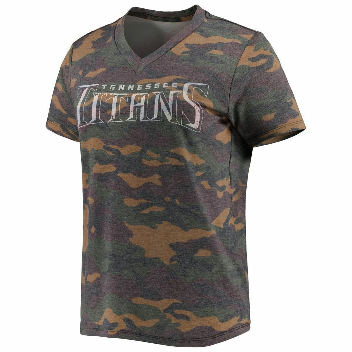 Majestic Threads Women's Threads Derrick Henry Camo Tennessee Titans Name & Number V-Neck Tri-Blend T-Shirt 5 Majestic Threads Women's Threads Derrick Henry Camo Tennessee Titans Name & Number V-Neck Tri-Blend T-Shirt - Image 3