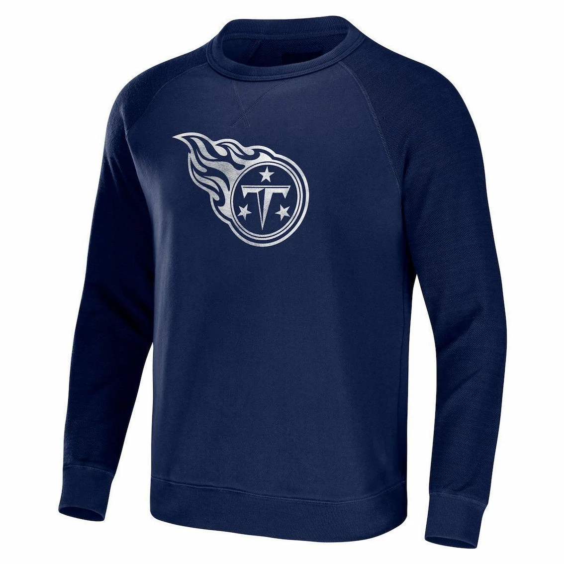 NFL X Darius Rucker Collection By Fanatics Men's Navy Tennessee Titans Raglan Fleece Pullover Sweatshirt 5 NFL X Darius Rucker Collection By Fanatics Men's Navy Tennessee Titans Raglan Fleece Pullover Sweatshirt - Image 3