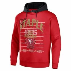 Staple Men's NFL X Red San Francisco 49ers Throwback Vintage Wash Pullover Hoodie 8 Staple Men's NFL X Red San Francisco 49ers Throwback Vintage Wash Pullover Hoodie -Fanatics DSCO1148308413 2910 ALT2