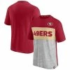 Fanatics Branded Men's Scarlet/Heathered Gray San Francisco 49ers Colorblock T-Shirt -Fanatics DSCO1148308755 2946