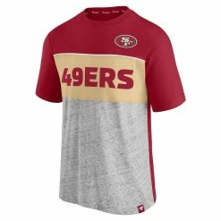 Fanatics Branded Men's Scarlet/Heathered Gray San Francisco 49ers Colorblock T-Shirt 8 Fanatics Branded Men's Scarlet/Heathered Gray San Francisco 49ers Colorblock T-Shirt -Fanatics DSCO1148308755 2946 ALT2