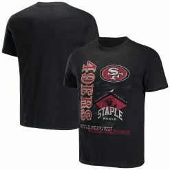 Staple Men's NFL X Black San Francisco 49ers World Renowned T-Shirt