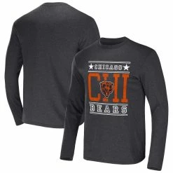 NFL X Darius Rucker Collection By Fanatics Men's Heathered Charcoal Chicago Bears Long Sleeve T-Shirt