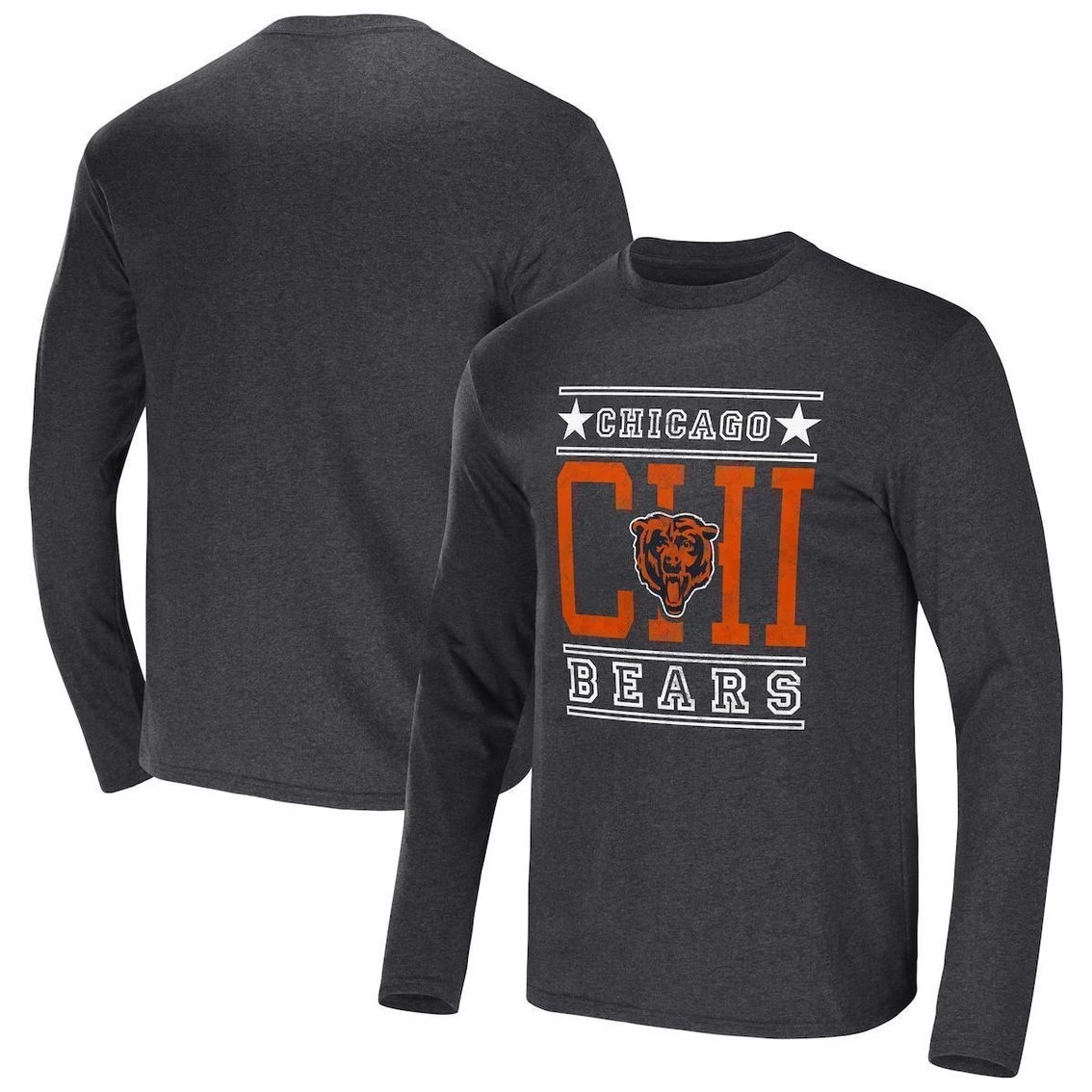 NFL X Darius Rucker Collection By Fanatics Men's Heathered Charcoal Chicago Bears Long Sleeve T-Shirt 3 NFL X Darius Rucker Collection By Fanatics Men's Heathered Charcoal Chicago Bears Long Sleeve T-Shirt
