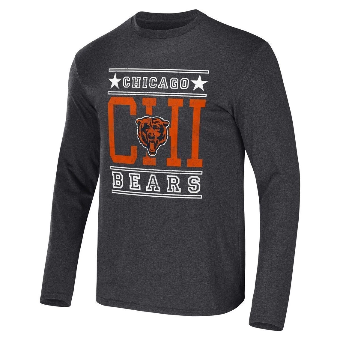 NFL X Darius Rucker Collection By Fanatics Men's Heathered Charcoal Chicago Bears Long Sleeve T-Shirt 5 NFL X Darius Rucker Collection By Fanatics Men's Heathered Charcoal Chicago Bears Long Sleeve T-Shirt - Image 3