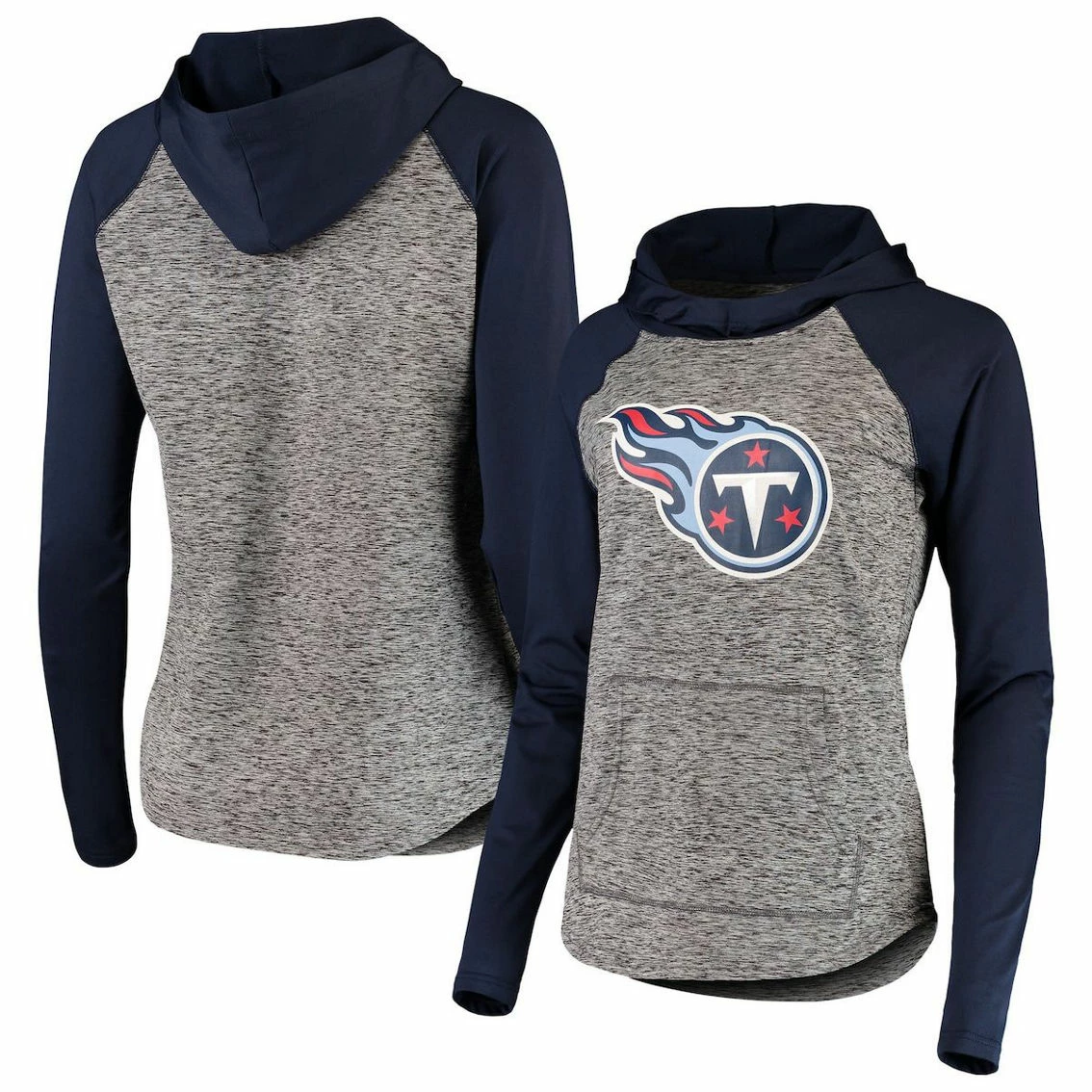 G-III 4Her By Carl Banks Women's Heathered Gray/Navy Tennessee Titans Ship Ring Pullover Hoodie 4 G-III 4Her By Carl Banks Women's Heathered Gray/Navy Tennessee Titans Ship Ring Pullover Hoodie - Image 2