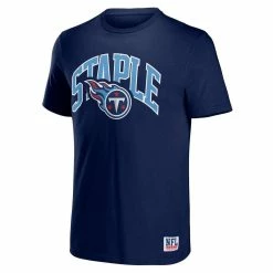 Staple Men's NFL X Navy Tennessee Titans Logo Lockup T-Shirt -Fanatics DSCO1148310088 1320 ALT2