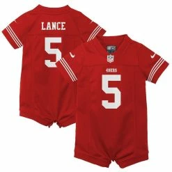 Nike Infant Trey Lance Scarlet San Francisco 49ers Romper Game Jersey