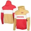 New Era Men's Gold/Scarlet San Francisco 49ers Colorblock Current Pullover Hoodie 1 New Era Men's Gold/Scarlet San Francisco 49ers Colorblock Current Pullover Hoodie -Fanatics DSCO1148310664 1853