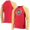 New Era Men's Scarlet/Gold San Francisco 49ers League Raglan Long Sleeve T-Shirt -Fanatics DSCO1148310924 GOLDRE
