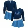 Outerstuff Girls Preschool Navy/Light Blue Tennessee Titans Heart To Heart Jersey Tri-Blend Dress 2 Outerstuff Girls Preschool Navy/Light Blue Tennessee Titans Heart To Heart Jersey Tri-Blend Dress -Fanatics DSCO1148310991 1191