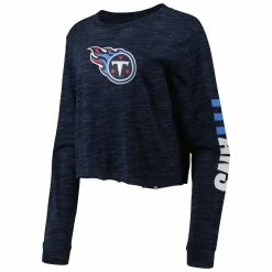New Era Women's Navy Tennessee Titans Crop Long Sleeve T-Shirt 8 New Era Women's Navy Tennessee Titans Crop Long Sleeve T-Shirt -Fanatics DSCO1148311051 1320 ALT2