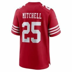 Nike Men's Elijah Mitchell Scarlet San Francisco 49ers Team Player Game Jersey 9 Nike Men's Elijah Mitchell Scarlet San Francisco 49ers Team Player Game Jersey -Fanatics DSCO1148311114 2946 ALT3