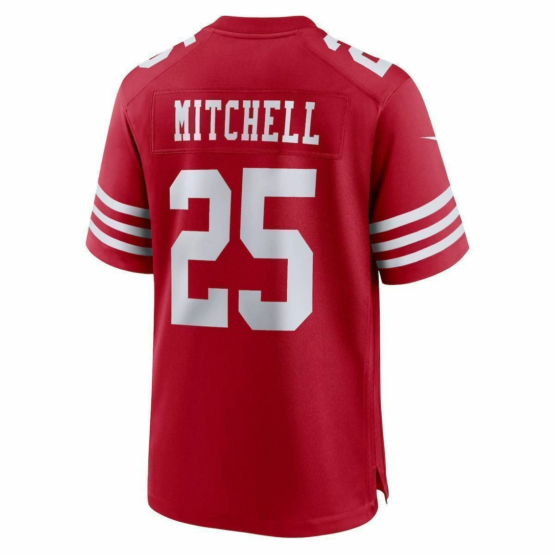 Nike Men's Elijah Mitchell Scarlet San Francisco 49ers Team Player Game Jersey 6 Nike Men's Elijah Mitchell Scarlet San Francisco 49ers Team Player Game Jersey - Image 4