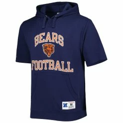 Mitchell & Ness Men's Navy Chicago Bears Washed Short Sleeve Pullover Hoodie -Fanatics DSCO1148311199 1320 ALT2
