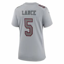 Nike Women's Trey Lance Gray San Francisco 49ers Atmosphere Fashion Game Jersey -Fanatics DSCO1148312534 1927 ALT3