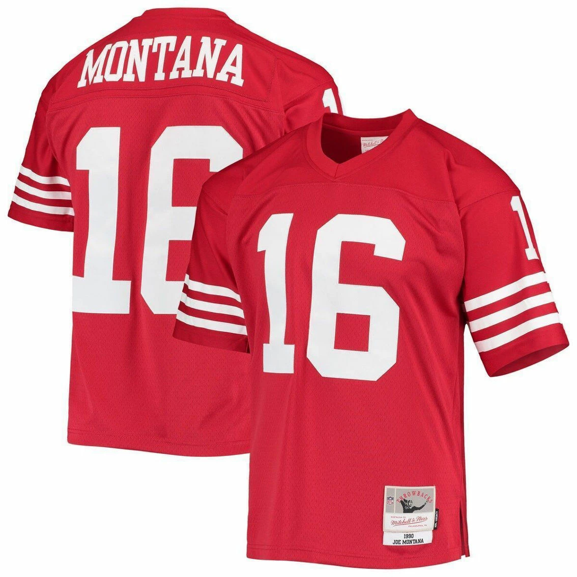Mitchell & Ness Men's Joe Montana Scarlet San Francisco 49ers Legacy Replica Jersey 4 Mitchell & Ness Men's Joe Montana Scarlet San Francisco 49ers Legacy Replica Jersey - Image 2