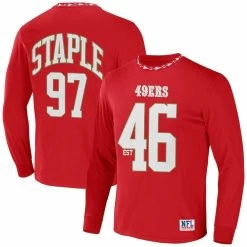 Staple Men's NFL X Red San Francisco 49ers Core Team Long Sleeve T-Shirt