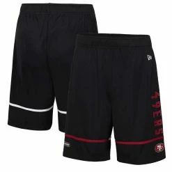 New Era Men's Black San Francisco 49ers Combine Authentic Rusher Training Shorts