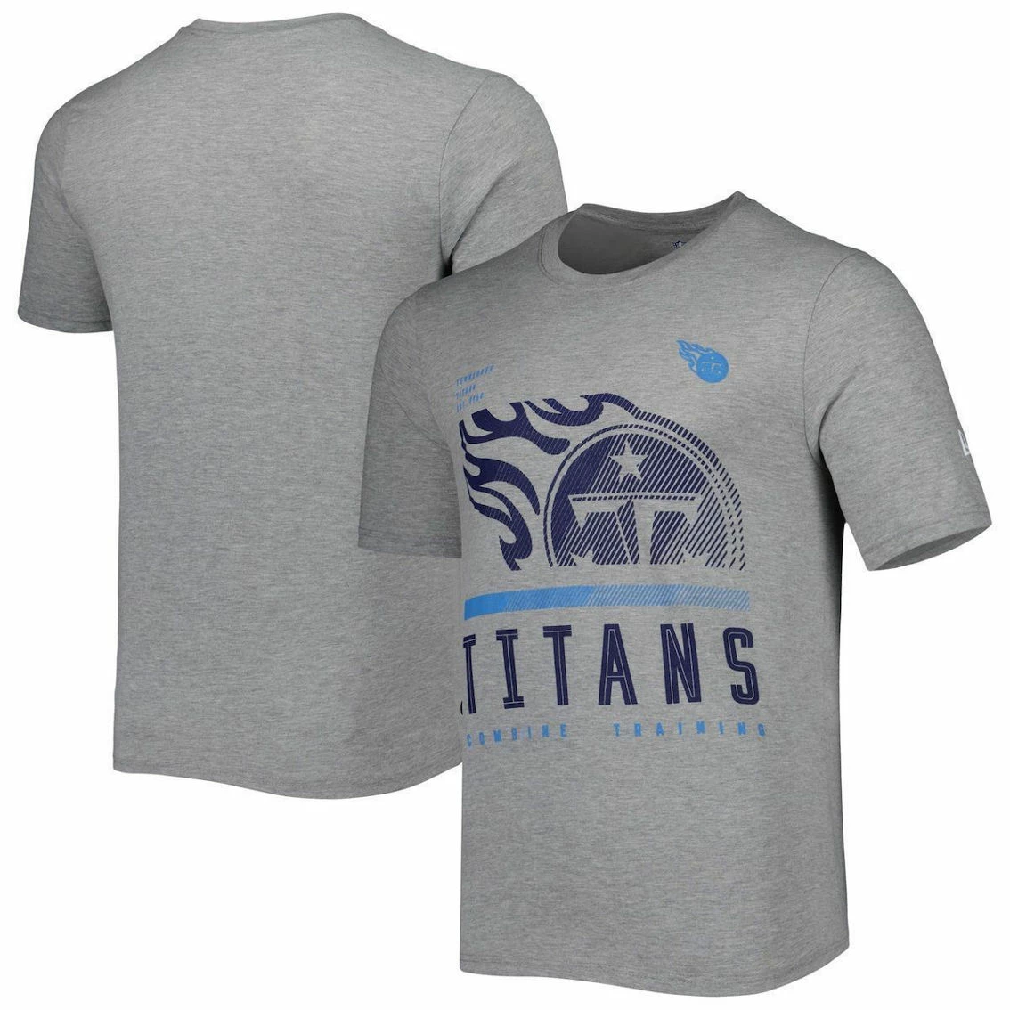 New Era Men's Heathered Gray Tennessee Titans Combine Authentic Red Zone T-Shirt 3 New Era Men's Heathered Gray Tennessee Titans Combine Authentic Red Zone T-Shirt