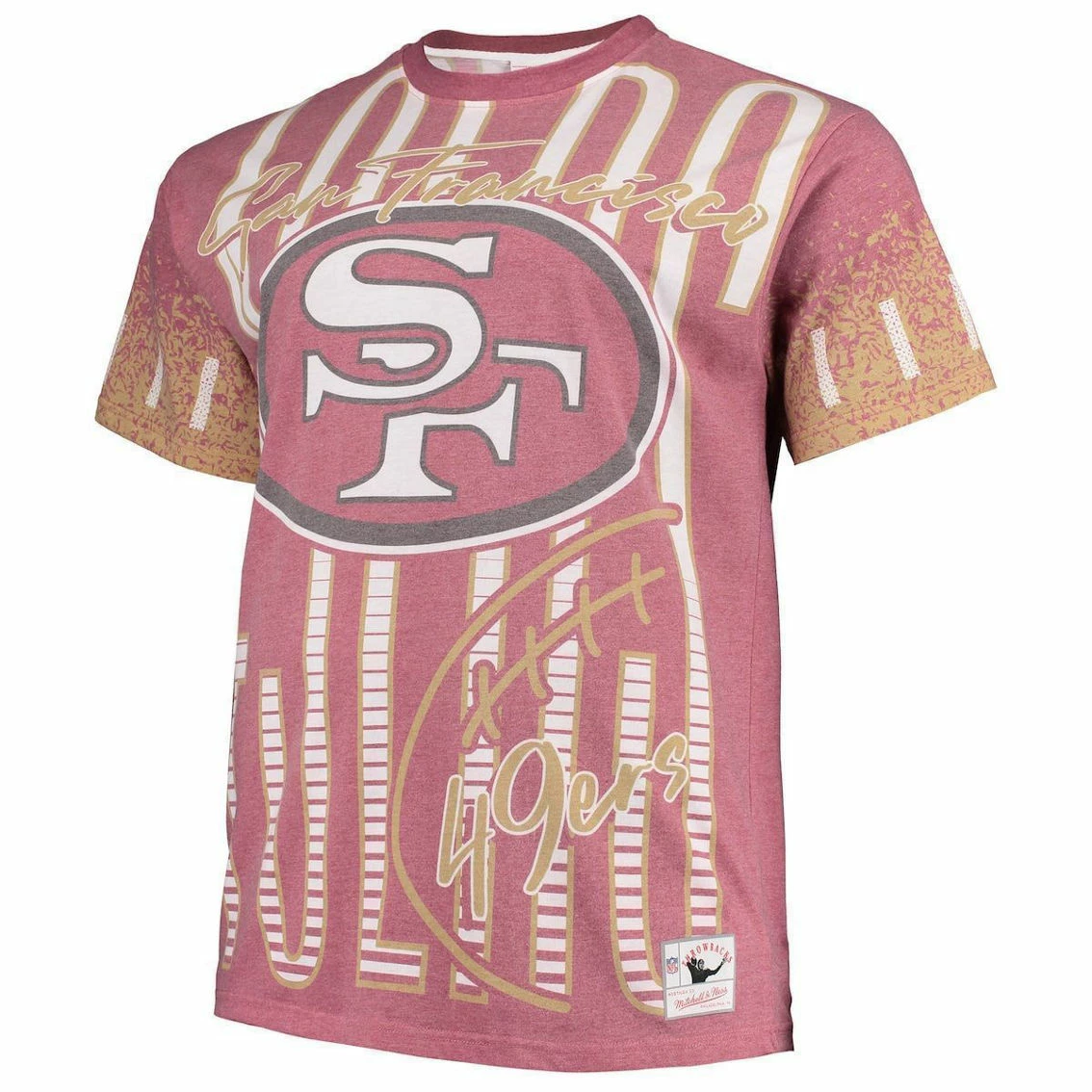 Mitchell & Ness Men's Scarlet San Francisco 49ers Jumbotron Big & Tall T-Shirt 5 Mitchell & Ness Men's Scarlet San Francisco 49ers Jumbotron Big & Tall T-Shirt - Image 3