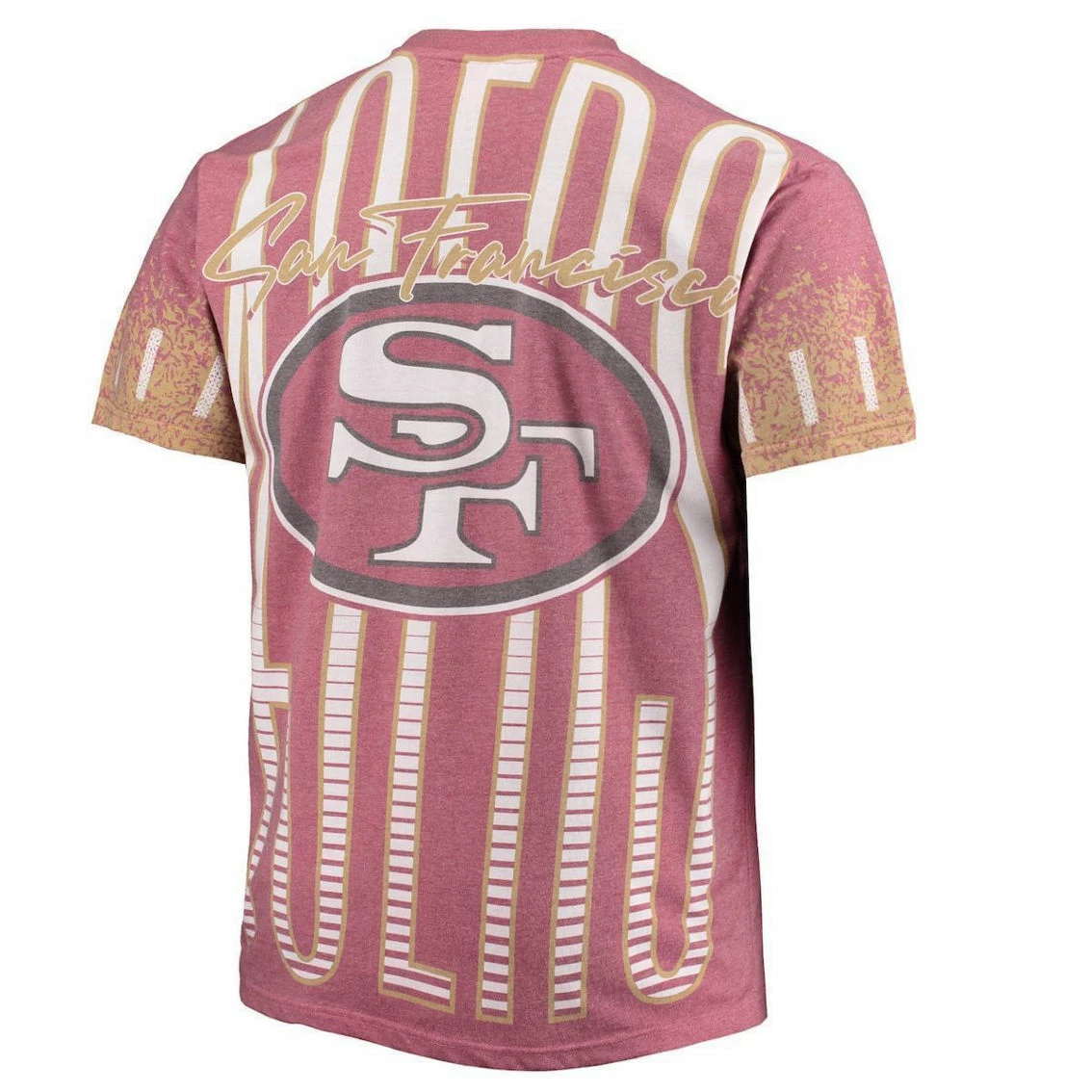 Mitchell & Ness Men's Scarlet San Francisco 49ers Jumbotron Big & Tall T-Shirt 6 Mitchell & Ness Men's Scarlet San Francisco 49ers Jumbotron Big & Tall T-Shirt - Image 4