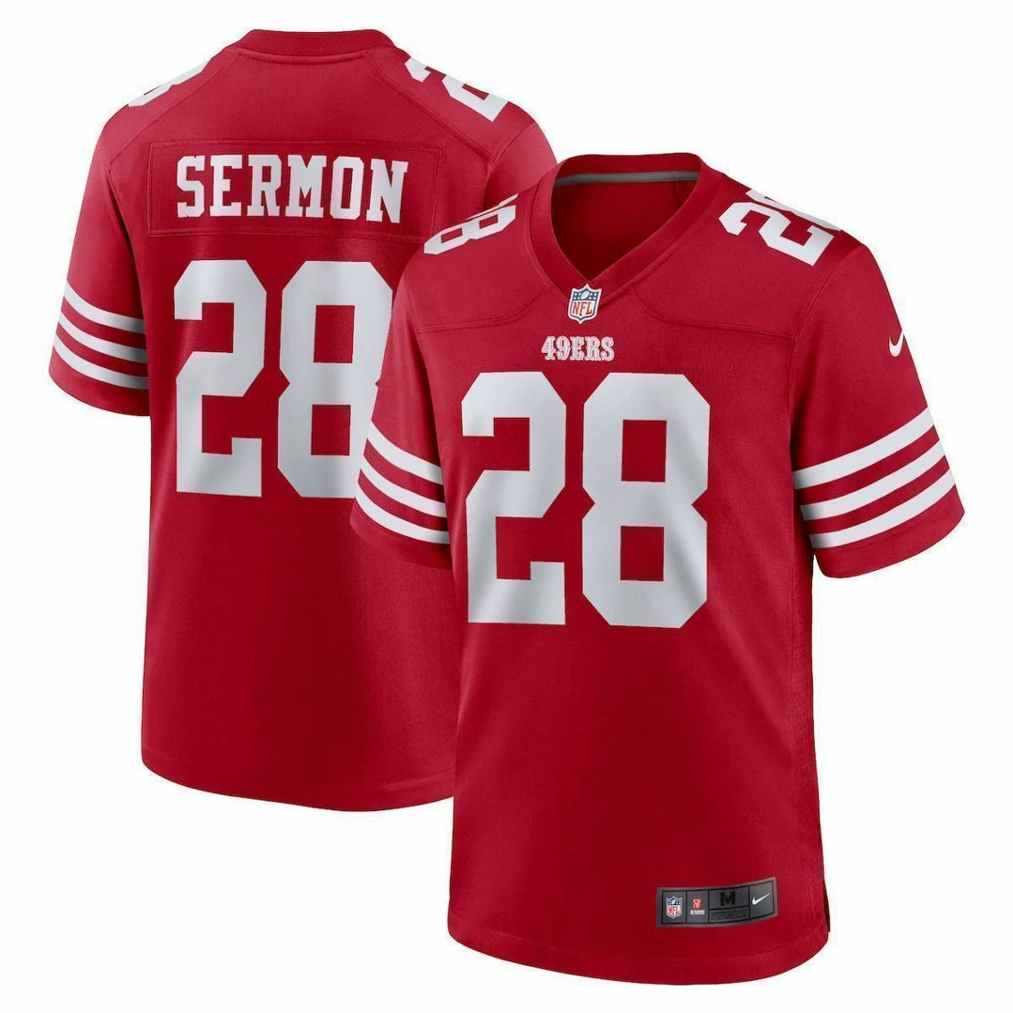 Nike Men's Trey Sermon Scarlet San Francisco 49ers Player Game Jersey 3 Nike Men's Trey Sermon Scarlet San Francisco 49ers Player Game Jersey