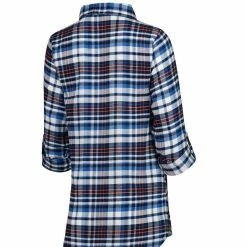 Concepts Sport Women's Navy/Orange Chicago Bears Mainstay Flannel Full-Button Long Sleeve Nightshirt -Fanatics DSCO1148314262 ANGEBL ALT3
