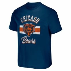 NFL X Darius Rucker Collection By Fanatics Men's Navy Chicago Bears Stripe T-Shirt -Fanatics DSCO1148314780 1320 ALT2