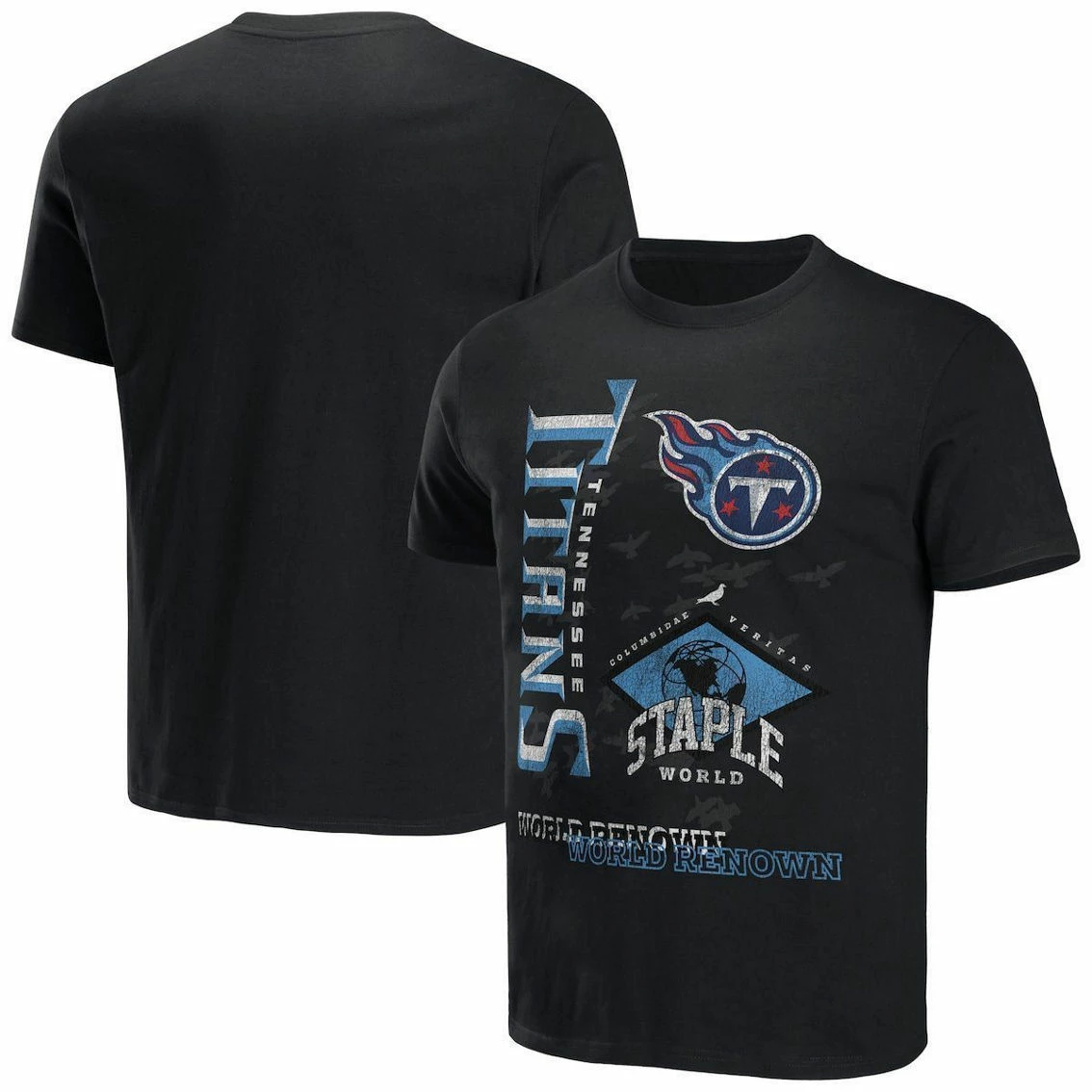 Staple Men's NFL X Black Tennessee Titans World Renowned T-Shirt 4 Staple Men's NFL X Black Tennessee Titans World Renowned T-Shirt - Image 2