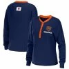 WEAR By Erin Andrews Women's Navy Chicago Bears Waffle Henley Long Sleeve T-Shirt -Fanatics DSCO1148315207 1320