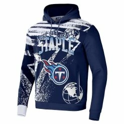 Staple Men's NFL X Navy Tennessee Titans All Over Print Pullover Hoodie -Fanatics DSCO1148315311 1320 ALT2