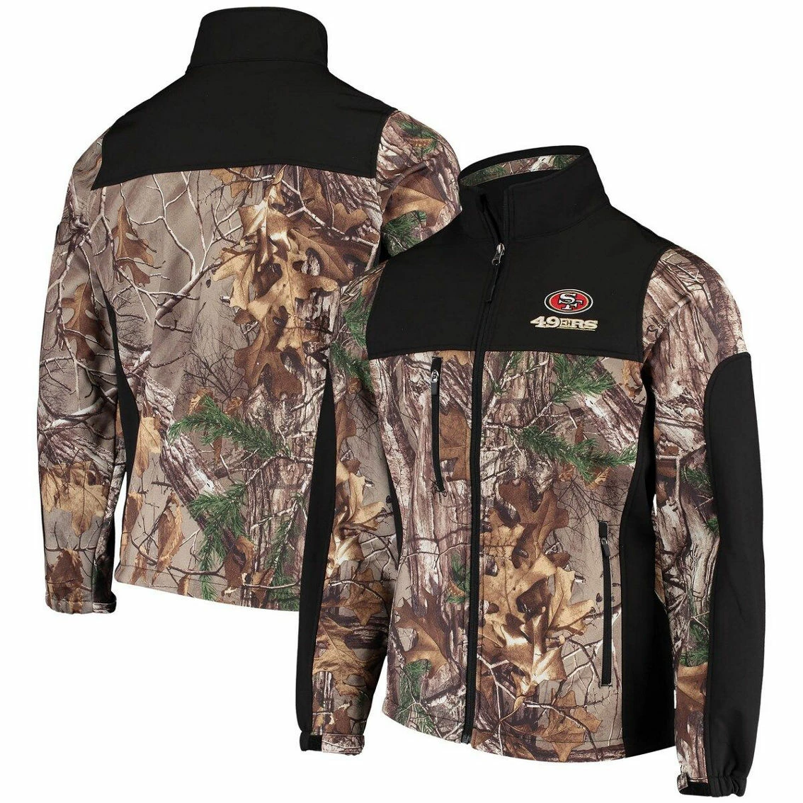 Dunbrooke Men's Realtree Camo/Black San Francisco 49ers Circle Hunter Softshell Full-Zip Jacket 3 Dunbrooke Men's Realtree Camo/Black San Francisco 49ers Circle Hunter Softshell Full-Zip Jacket