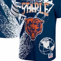 Staple Men's NFL X Navy Chicago Bears All Over Print T-Shirt