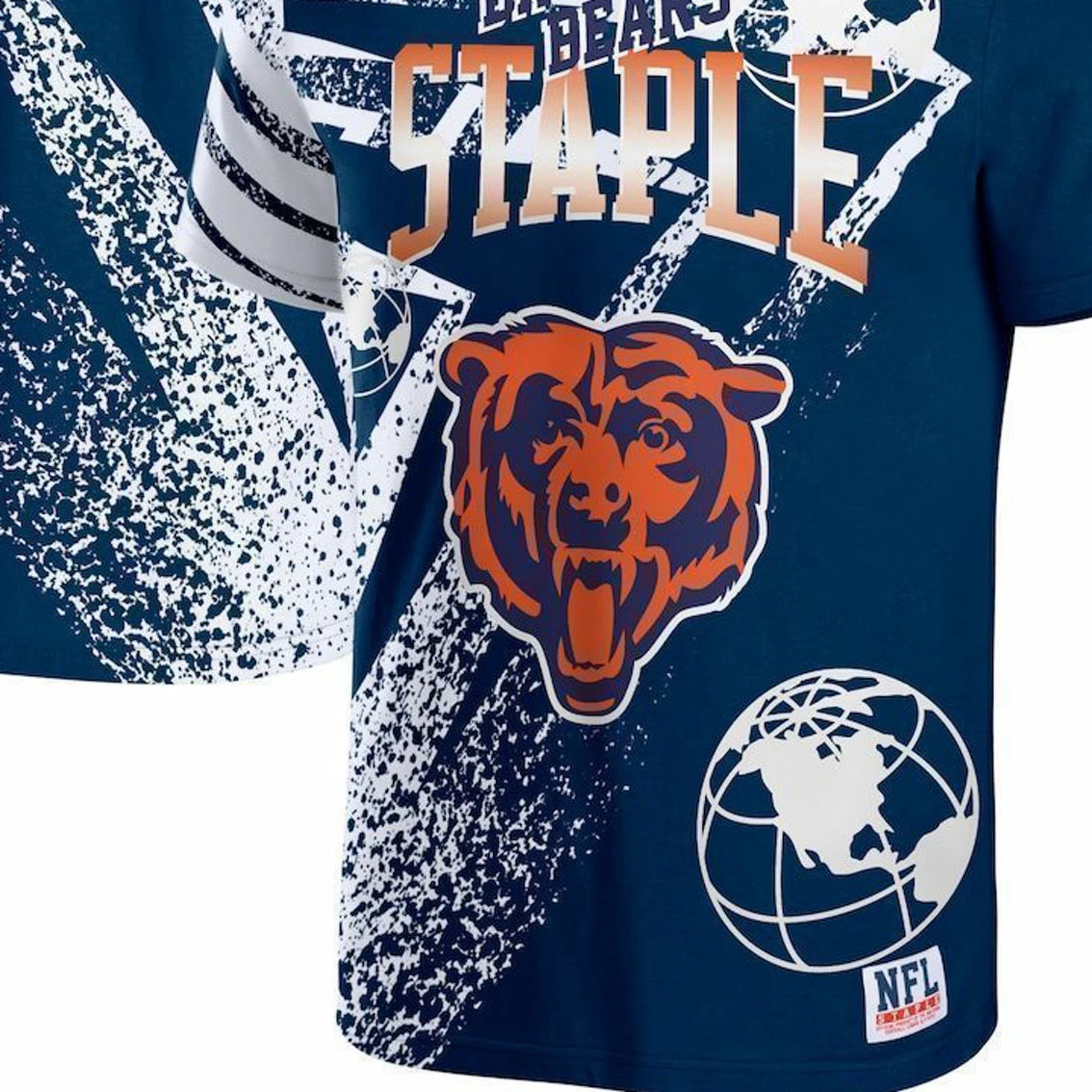 Staple Men's NFL X Navy Chicago Bears All Over Print T-Shirt 3 Staple Men's NFL X Navy Chicago Bears All Over Print T-Shirt