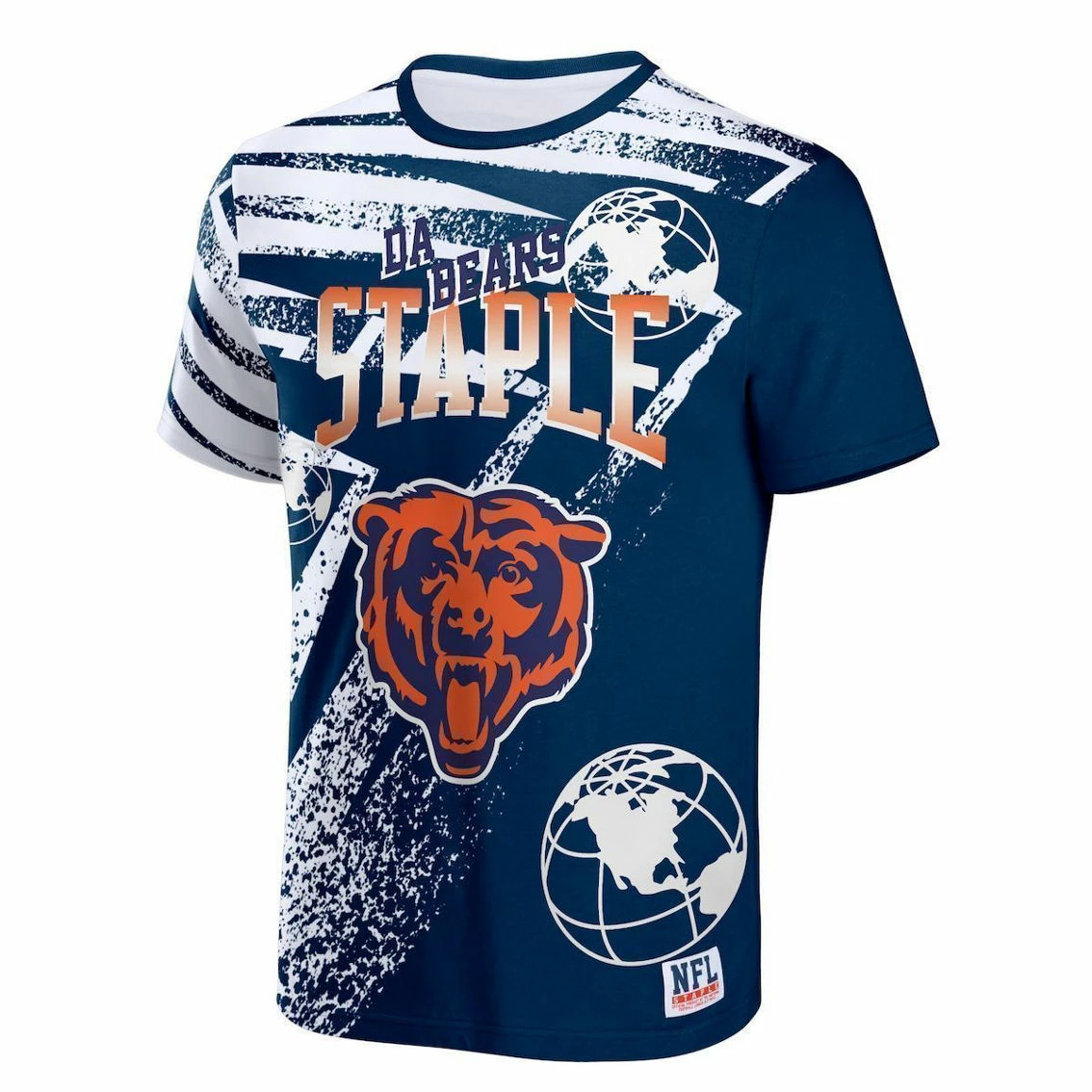 Staple Men's NFL X Navy Chicago Bears All Over Print T-Shirt 5 Staple Men's NFL X Navy Chicago Bears All Over Print T-Shirt - Image 3