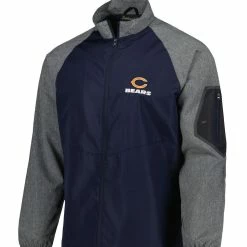 Dunbrooke Men's Navy Chicago Bears Hurricane Raglan Full-Zip Windbreaker Jacket -Fanatics DSCO1148317507 1320 ALT2