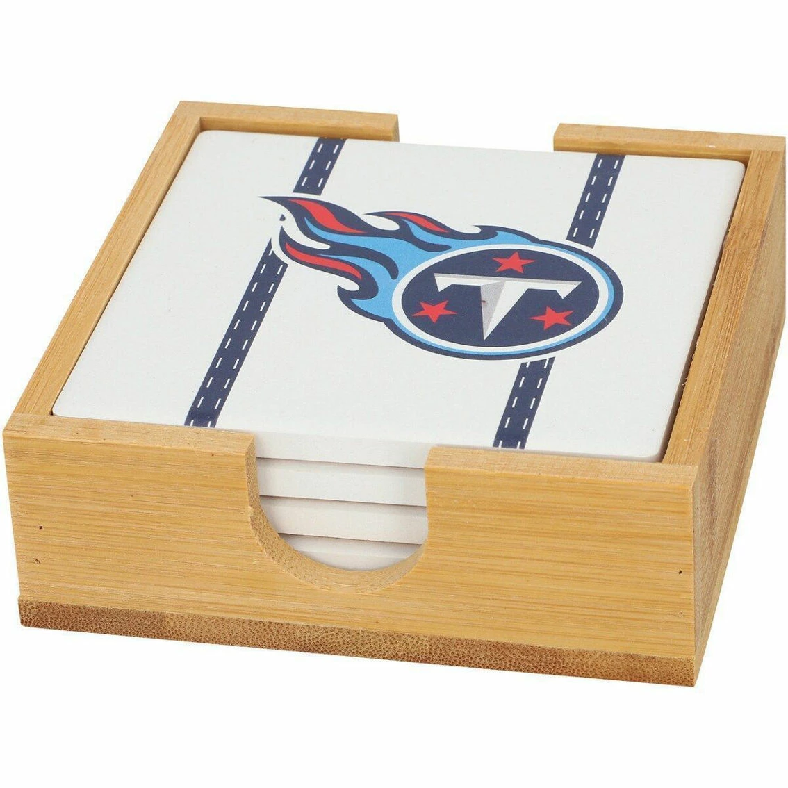 The Memory Company Tennessee Titans Team Uniform Coaster Set 4 The Memory Company Tennessee Titans Team Uniform Coaster Set - Image 2