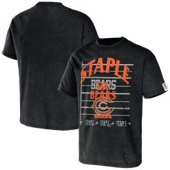 Staple Men's NFL X Black Chicago Bears Throwback Vintage Wash T-Shirt