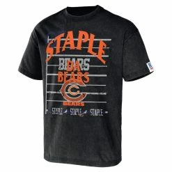 Staple Men's NFL X Black Chicago Bears Throwback Vintage Wash T-Shirt -Fanatics DSCO1148318735 1007 ALT2