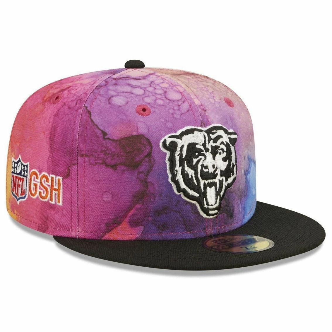 Men's New Era Pink/Black Chicago Bears 2022 NFL Crucial Catch 59FIFTY Fitted Hat 4 Men's New Era Pink/Black Chicago Bears 2022 NFL Crucial Catch 59FIFTY Fitted Hat - Image 2