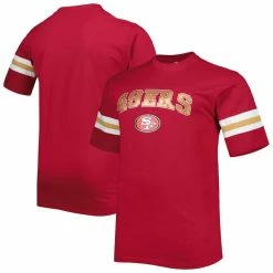 Profile Men's Scarlet San Francisco 49ers Big & Tall Arm Stripe T-Shirt