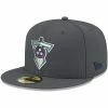 New Era Men's Graphite Tennessee Titans Alternate Logo Storm II 59FIFTY Fitted Hat
