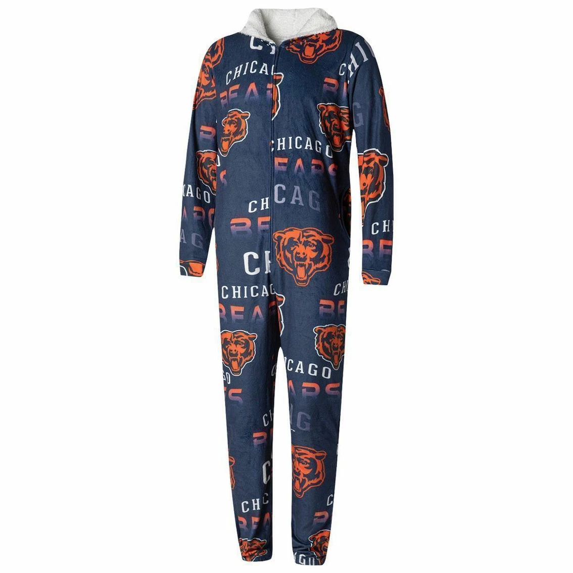 Men's Concepts Sport Navy Chicago Bears Windfall Microfleece Union Suit Pajamas 4 Men's Concepts Sport Navy Chicago Bears Windfall Microfleece Union Suit Pajamas - Image 2