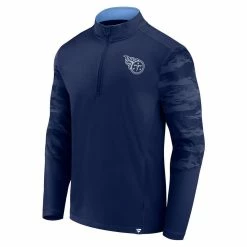 Fanatics Branded Men's Navy Tennessee Titans Ringer Quarter-Zip Jacket -Fanatics DSCO1148320897 1320 ALT2
