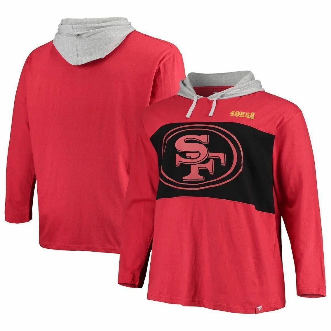 Fanatics Branded Men's Scarlet San Francisco 49ers Big & Tall Logo Hoodie Long Sleeve T-Shirt 4 Fanatics Branded Men's Scarlet San Francisco 49ers Big & Tall Logo Hoodie Long Sleeve T-Shirt - Image 2