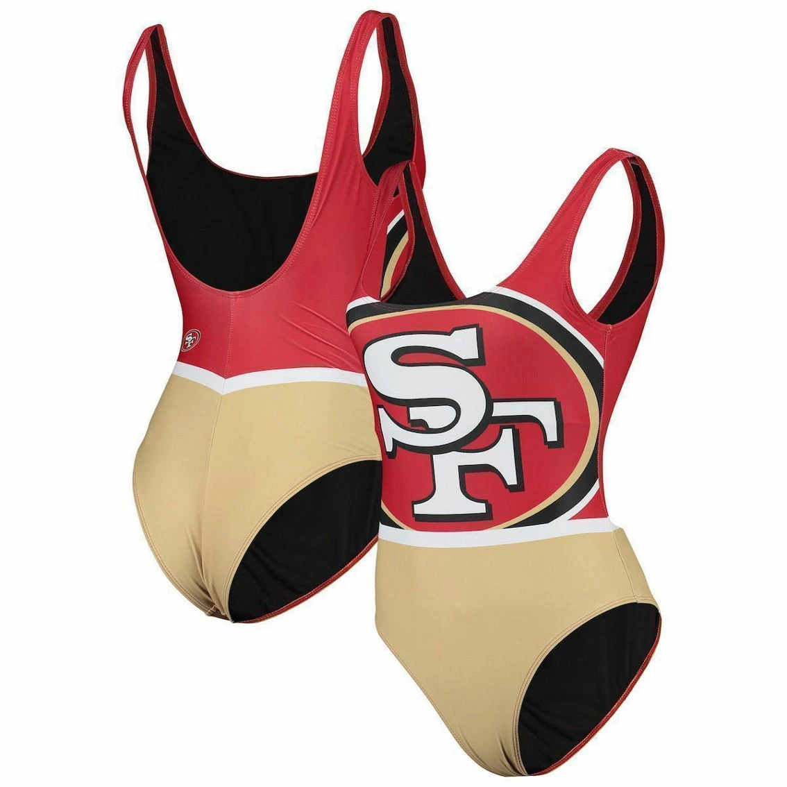 FOCO Women's Scarlet San Francisco 49ers Team One-Piece Swimsuit 3 FOCO Women's Scarlet San Francisco 49ers Team One-Piece Swimsuit