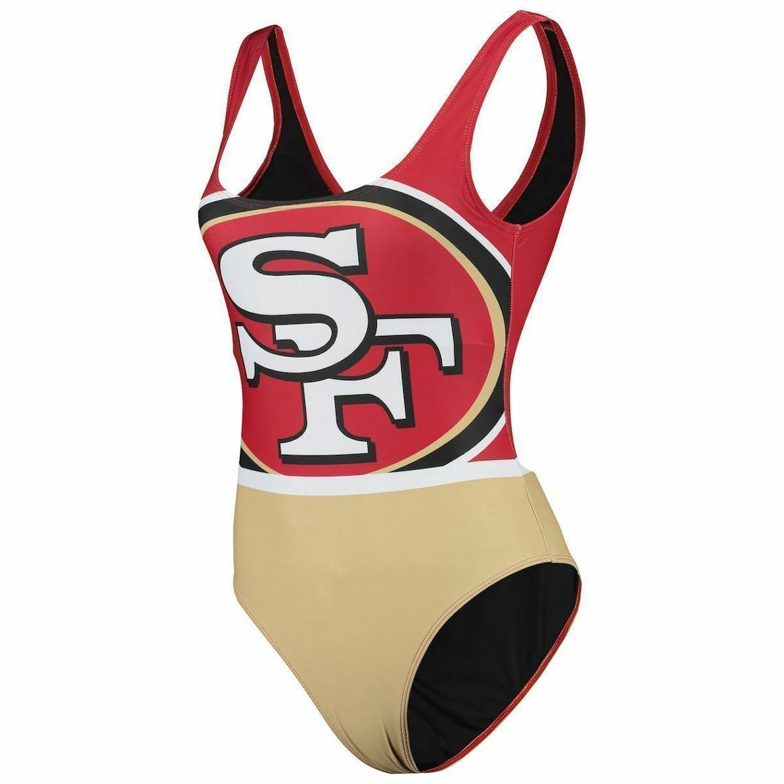 FOCO Women's Scarlet San Francisco 49ers Team One-Piece Swimsuit 5 FOCO Women's Scarlet San Francisco 49ers Team One-Piece Swimsuit - Image 3